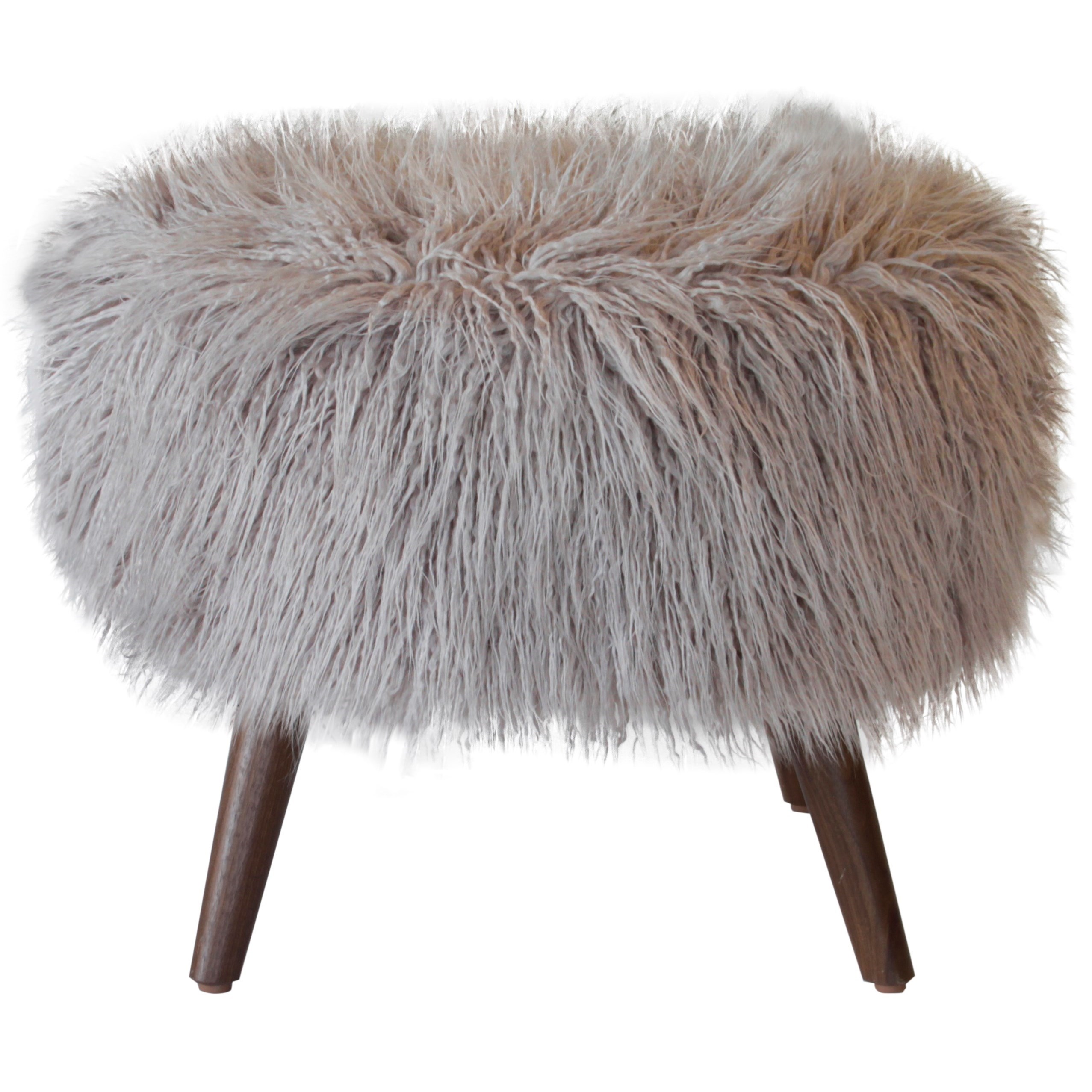 Bibi Round Accent Footstool Williams Kay Ottomans